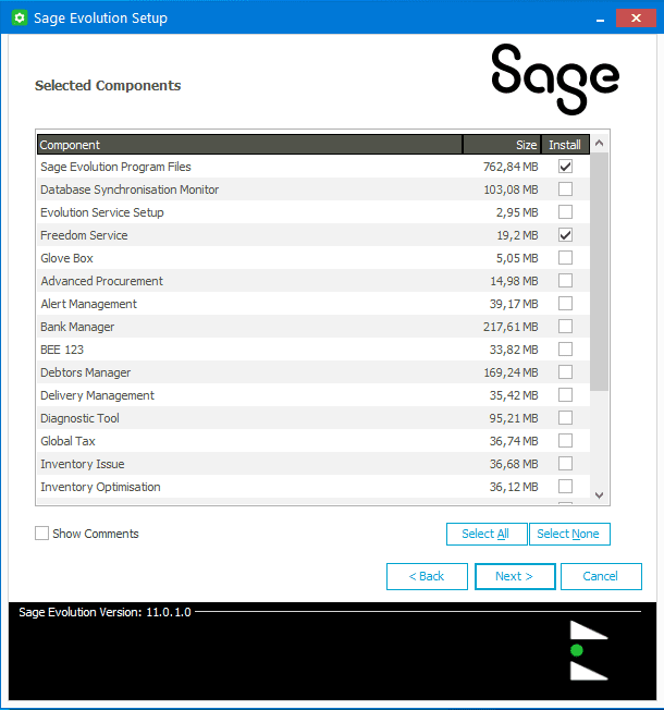 Sage 200 Evolution setup